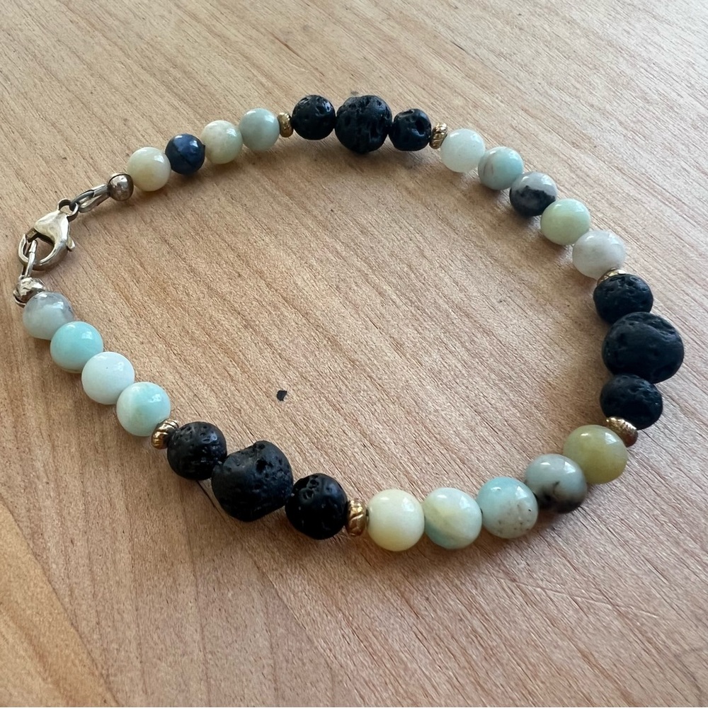 Multi gemstone beaded bracelet diffuser - Picture 6 of 7